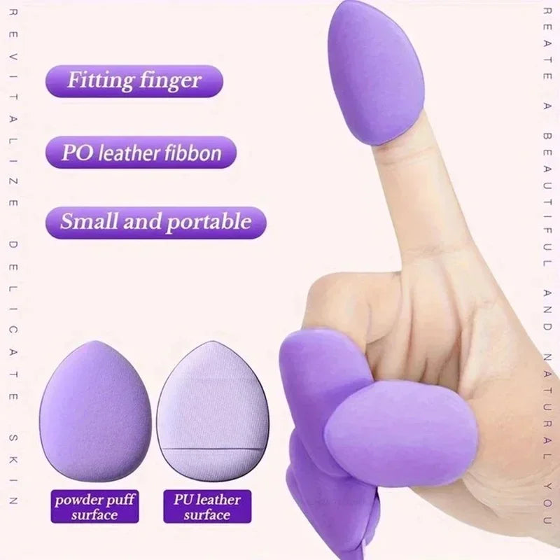 Nova Glam Essentials 12-Piece Velvet Triangle Sponge Set – Purple Hydrophilic Non-Latex Sponges