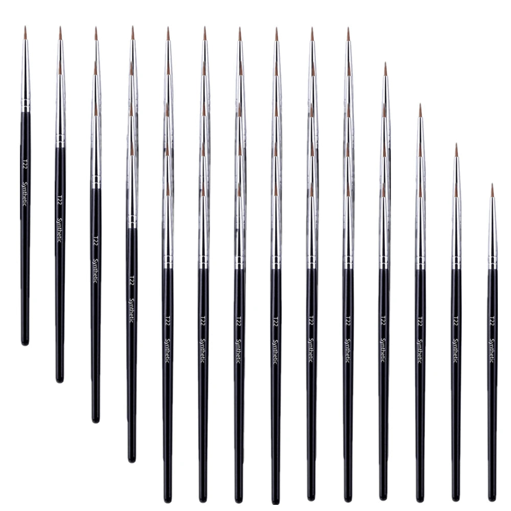 Nova Glam Essentials Angled Brow & Eyeliner Brushes – 5/10/20/50pcs Bulk Set