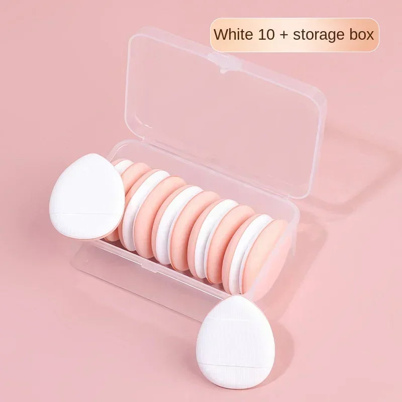 “Nova Glam Essentials 10-Piece Mini Finger Puff Set – Hydrophilic Sponges with Storage Box