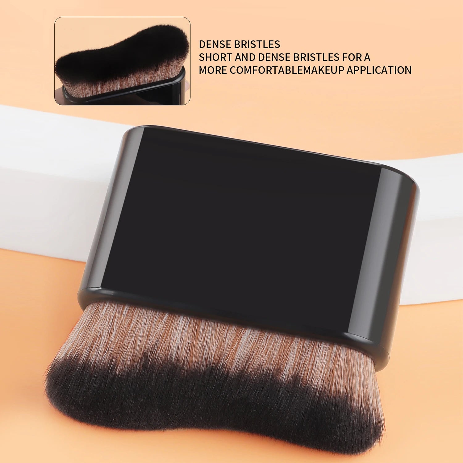 Nova Glam Essentials Wave Foundation Brush – Ergonomic Wavy Design for Streak-Free Blending