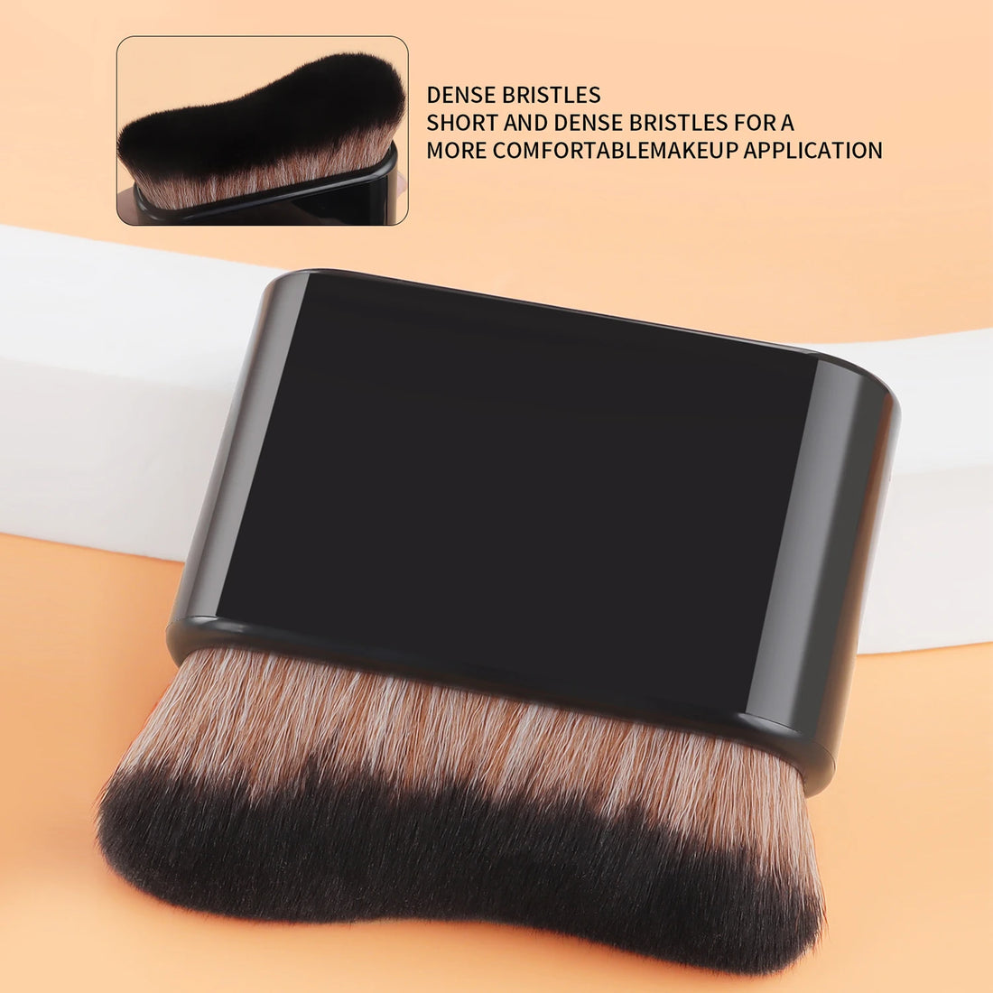 Nova Glam Essentials Wave Foundation Brush – Ergonomic Wavy Design for Streak-Free Blending