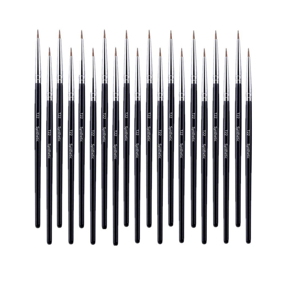 Nova Glam Essentials Angled Brow & Eyeliner Brushes – 5/10/20/50pcs Bulk Set