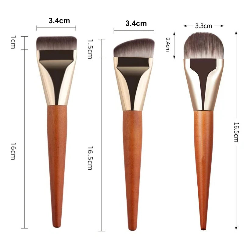 Nova Glam Essentials Ultra-Thin Contour Brush – Flat Foundation & Cream Blending Tool