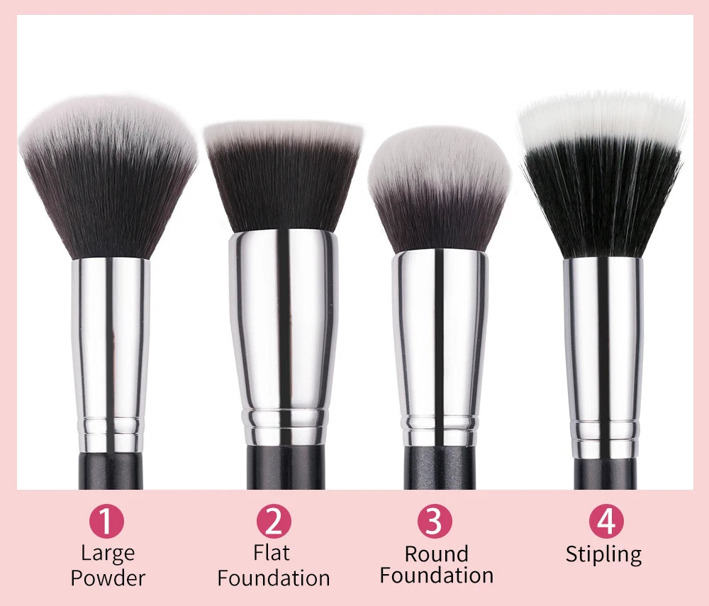 Ultra-Soft Goat Hair Makeup Brushes – Hypoallergenic & Sensitive Skin Friendly”