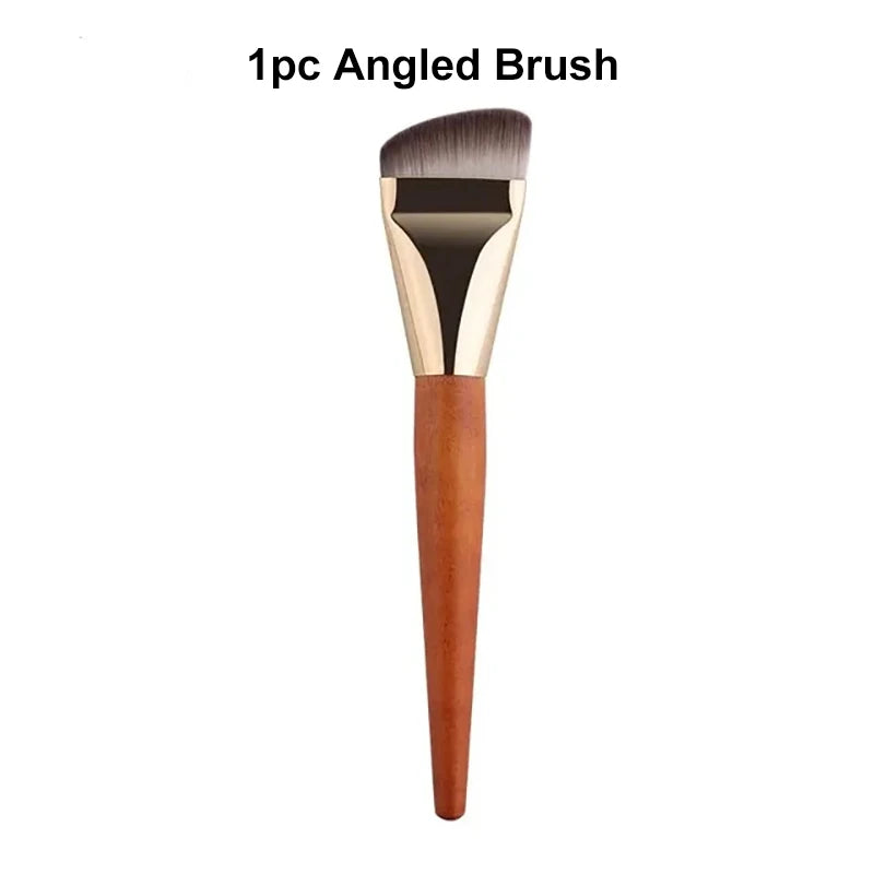 Nova Glam Essentials Ultra-Thin Contour Brush – Flat Foundation & Cream Blending Tool