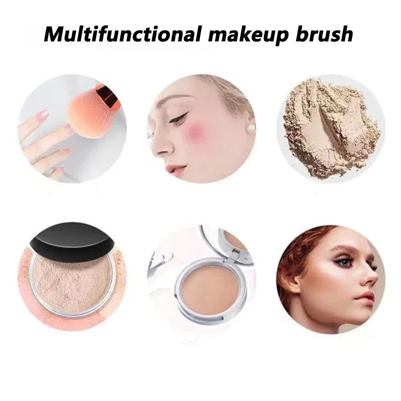 Nova Glam Essentials Loose Powder Brush – Wool Fiber Bristles for Even Application