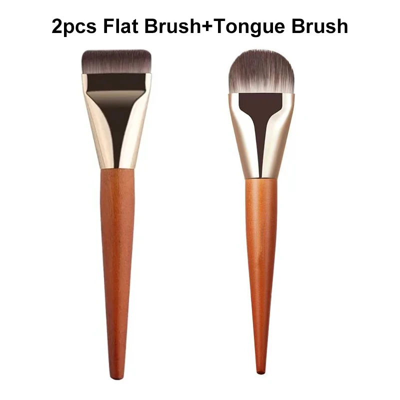 Nova Glam Essentials Ultra-Thin Contour Brush – Flat Foundation & Cream Blending Tool