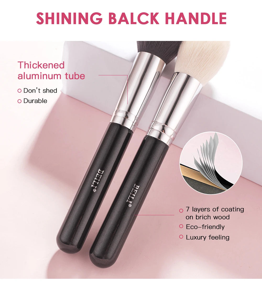 Ultra-Soft Goat Hair Makeup Brushes – Hypoallergenic & Sensitive Skin Friendly”