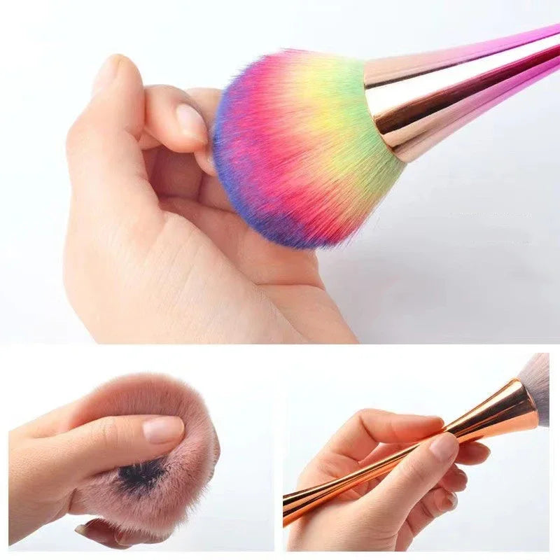 Nova Glam Essentials Loose Powder Brush – Wool Fiber Bristles for Even Application