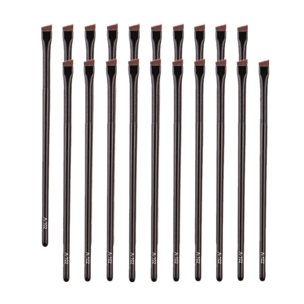 Nova Glam Essentials Angled Brow & Eyeliner Brushes – 5/10/20/50pcs Bulk Set