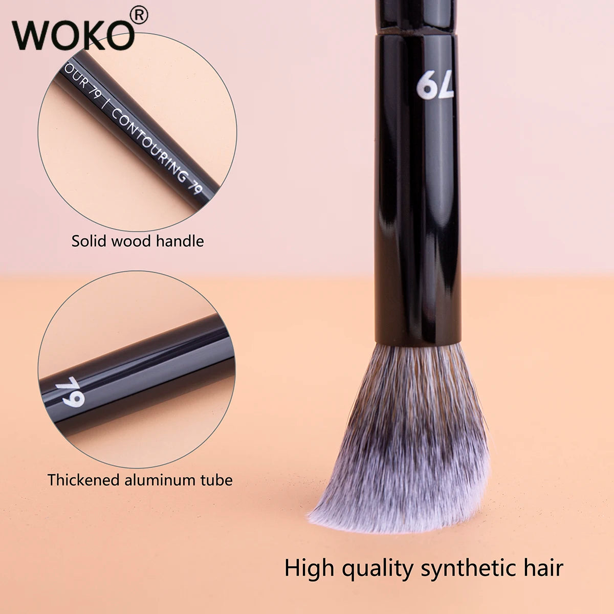 Nova Glam Essentials Tapered Contour Brush – Synthetic Bristles for Precision Sculpting