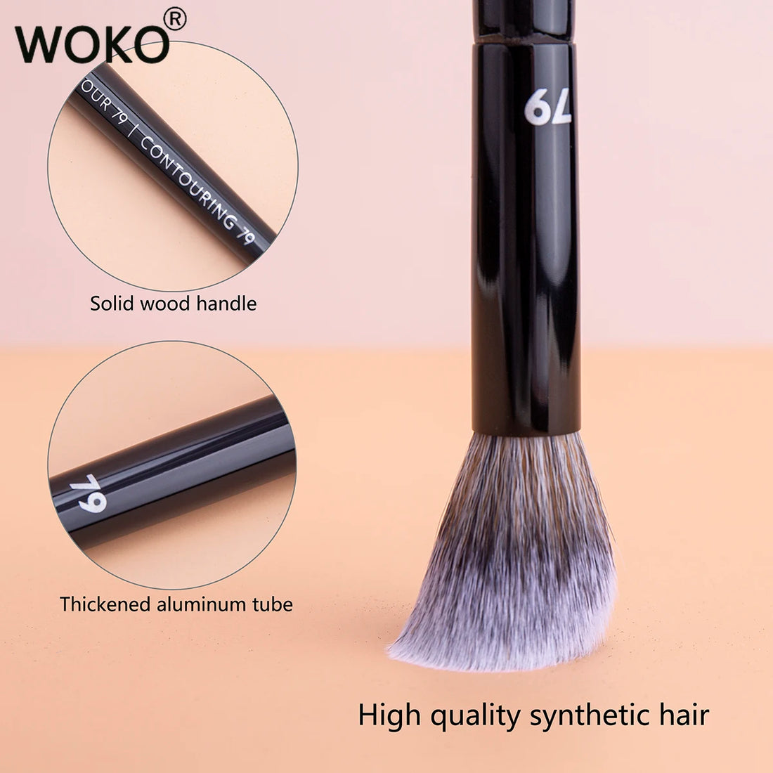 Nova Glam Essentials Tapered Contour Brush – Synthetic Bristles for Precision Sculpting