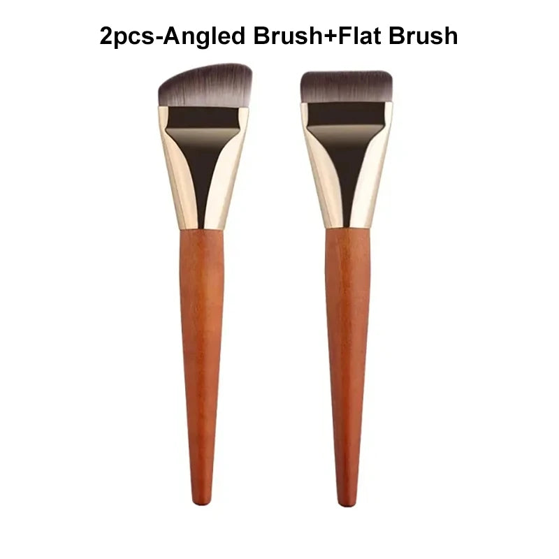 Nova Glam Essentials Ultra-Thin Contour Brush – Flat Foundation & Cream Blending Tool