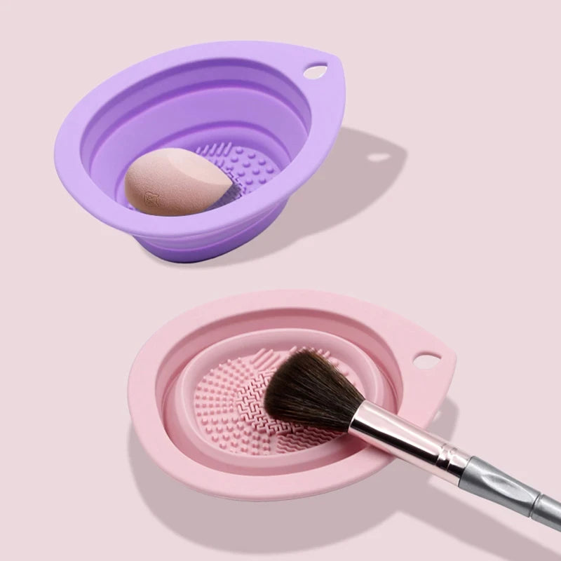 Nova Glam Essentials Foldable Silicone Cleaning Mat – Textured Surface for Brush & Sponge Cleaning