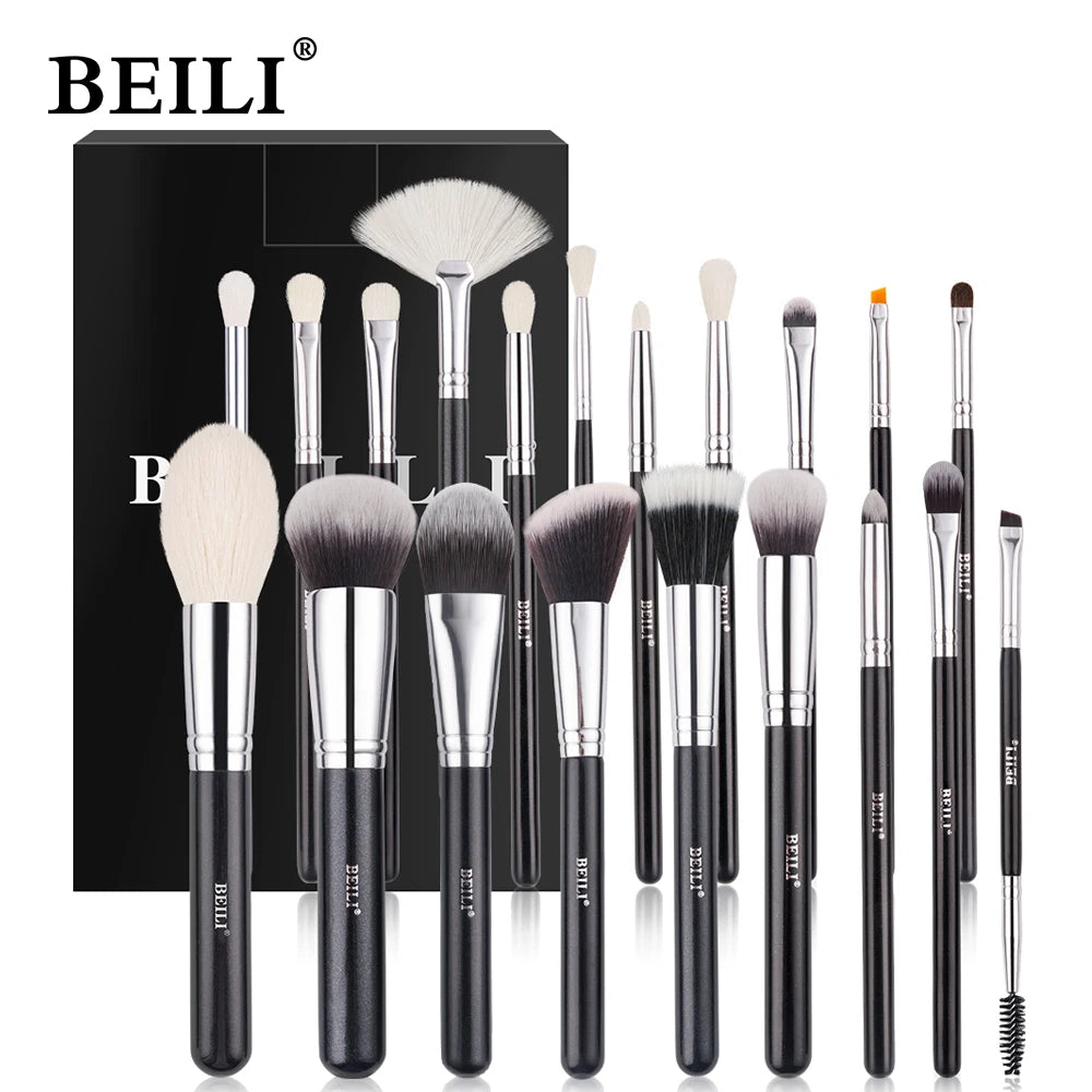 Ultra-Soft Goat Hair Makeup Brushes – Hypoallergenic & Sensitive Skin Friendly”