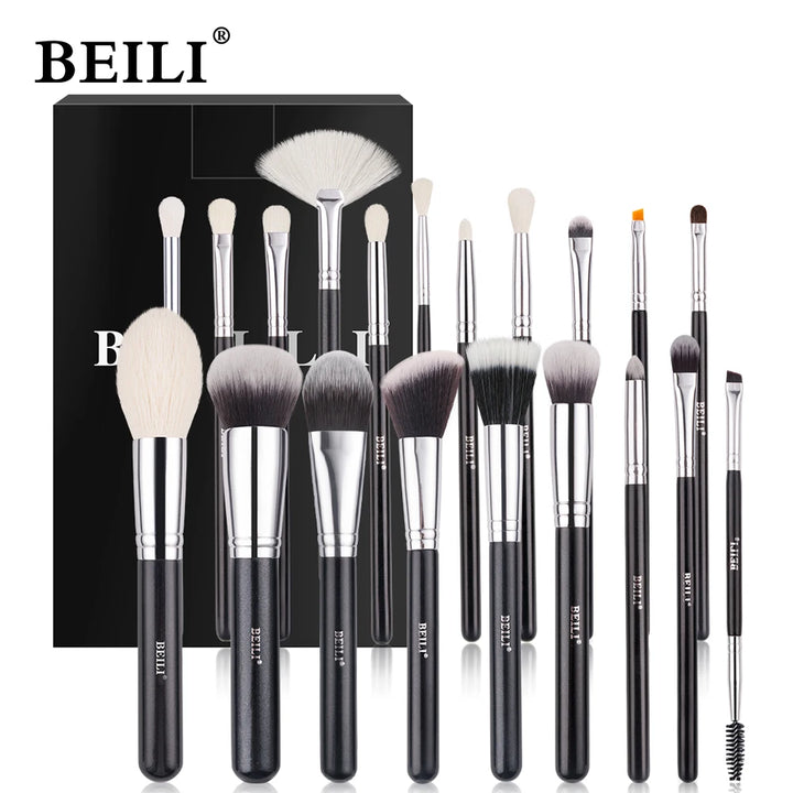 Ultra-Soft Goat Hair Makeup Brushes – Hypoallergenic & Sensitive Skin Friendly”