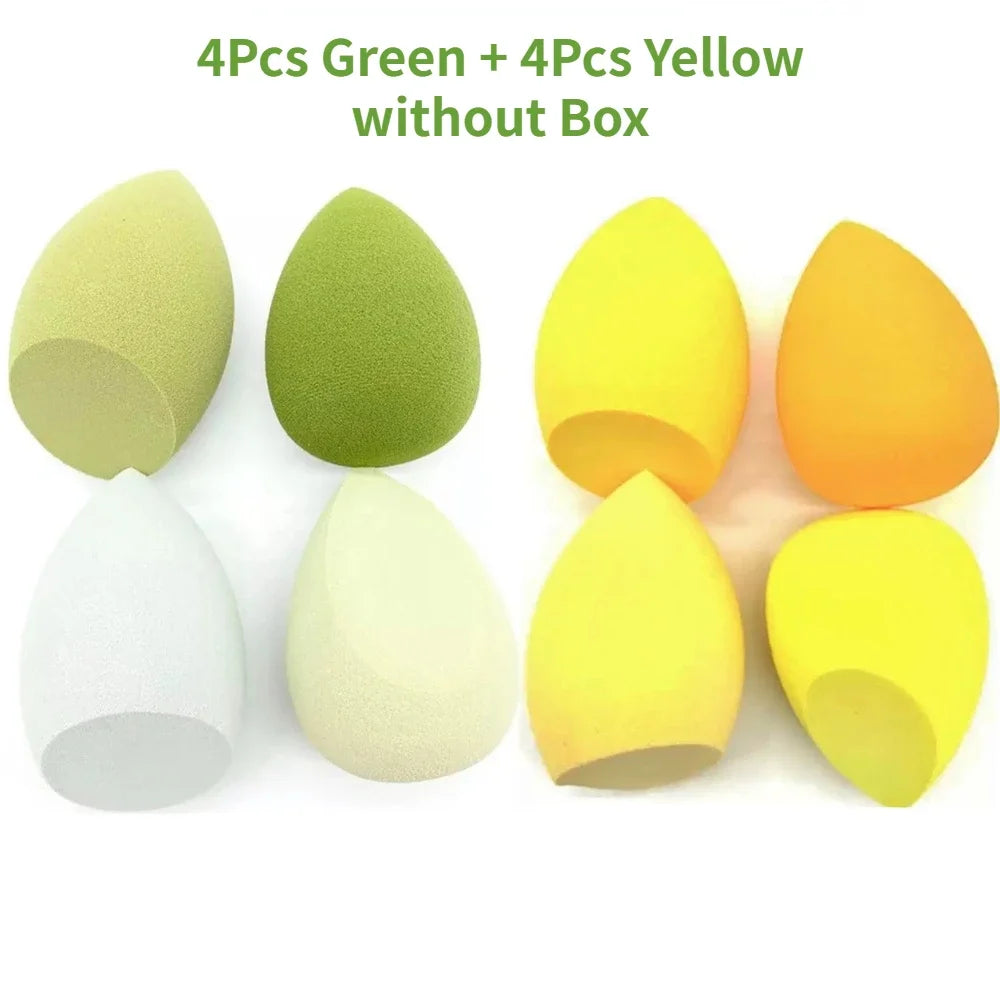Nova Glam Essentials 8-Piece Latex Makeup Sponge Set – Purple Beauty Egg Blenders & Mini Puffs