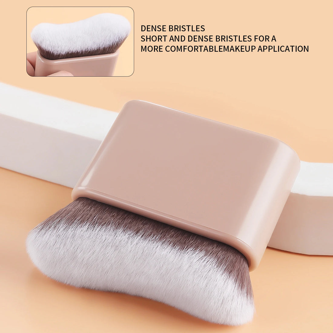 Nova Glam Essentials Wave Foundation Brush – Ergonomic Wavy Design for Streak-Free Blending