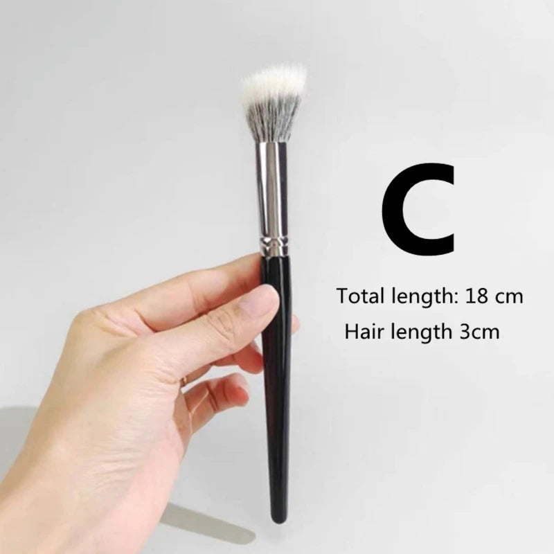 Nova Glam Essentials Dual-Fiber Stippling Brush – Goat & Synthetic Hair for Multi-Use Makeup