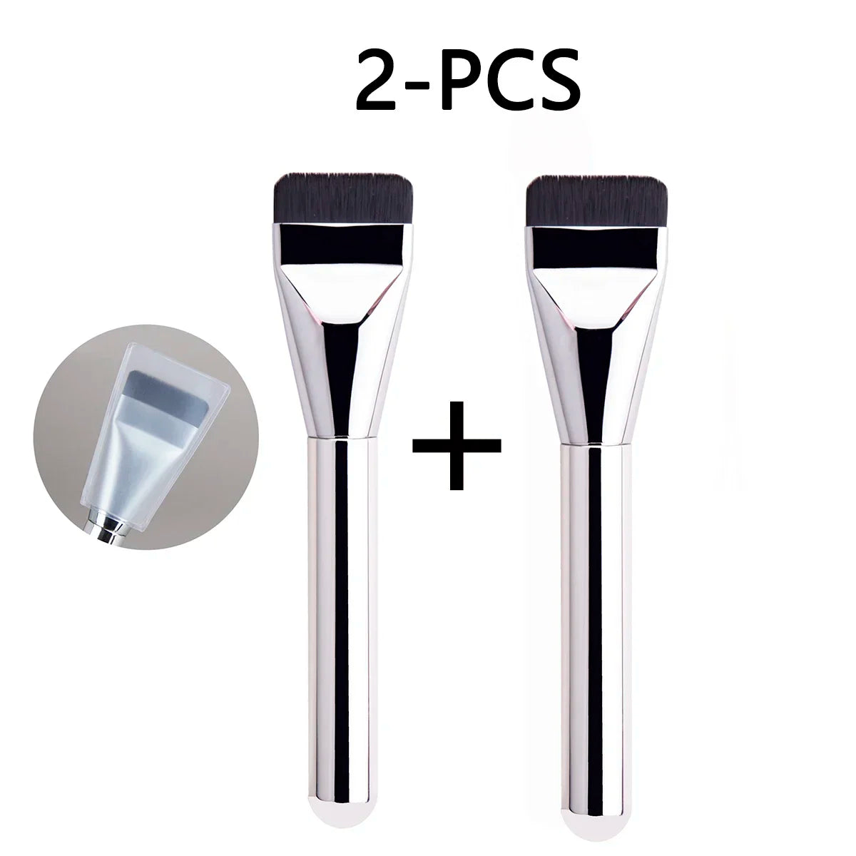 Nova Glam Essentials Ultra-Thin Contour Brush – Precision Flat Foundation & Cream Blending Tool