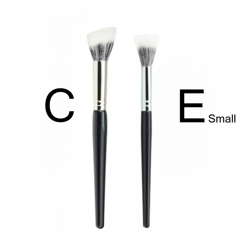 Nova Glam Essentials Dual-Fiber Stippling Brush – Goat & Synthetic Hair for Multi-Use Makeup