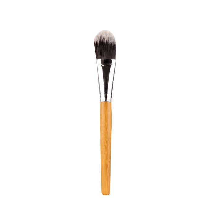 Nova Glam Essentials Bamboo Foundation Brush – Multifunctional Liquid & Powder Applicator for Flawless Base