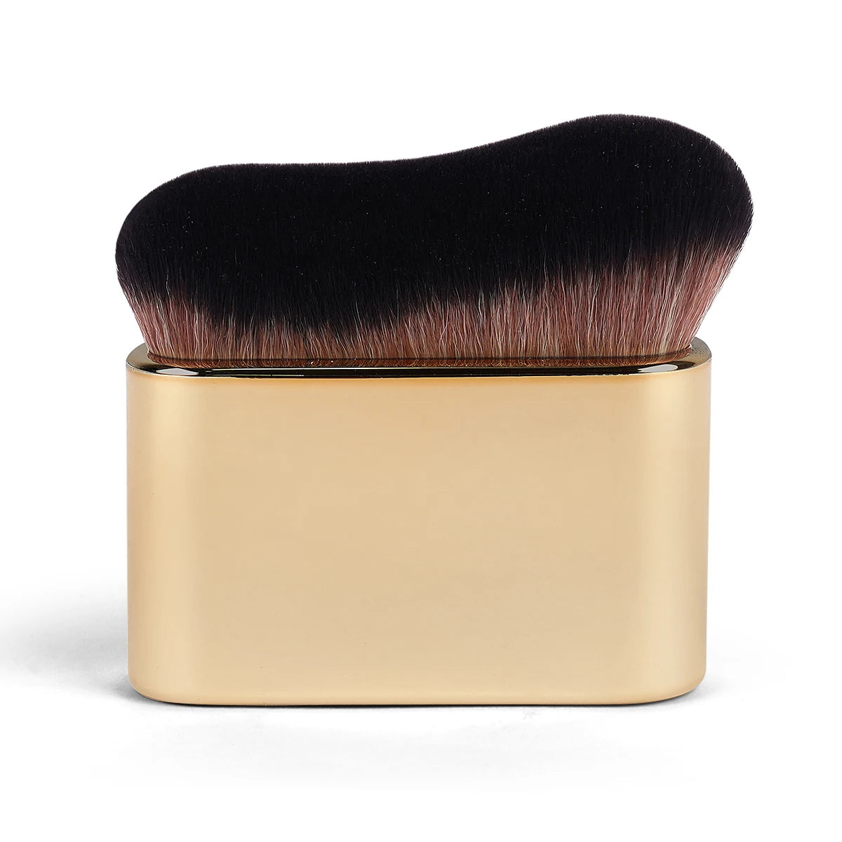 Nova Glam Essentials Pro Kabuki Brush – Gold/Rose Gold Contour & Self-Tanner Applicator