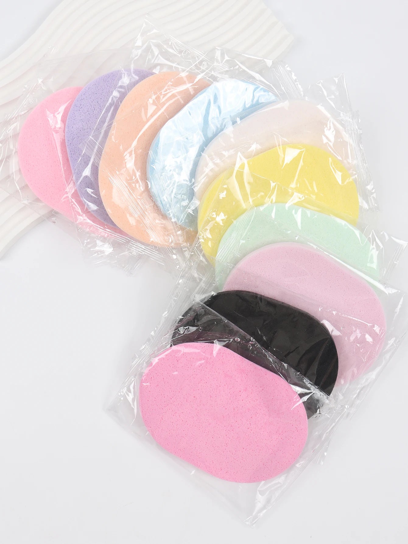 Nova Glam Essentials 10-Pack Reusable Facial Sponges – Colorful Polyurethane Exfoliating Pads for Makeup Removal & Deep Cleansing