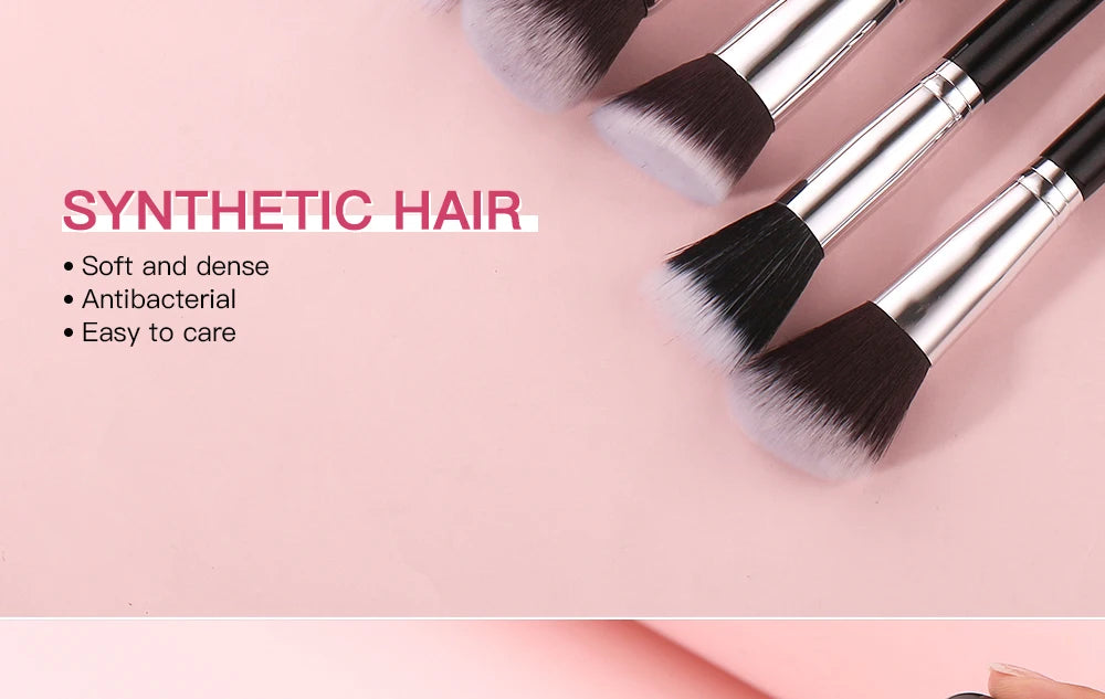 Ultra-Soft Goat Hair Makeup Brushes – Hypoallergenic & Sensitive Skin Friendly”