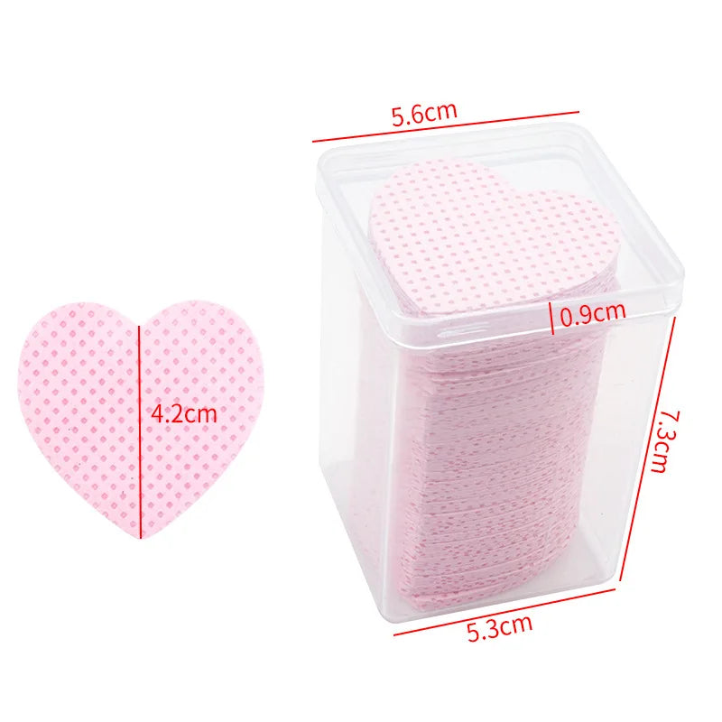 Nova Glam Essentials 200-Pack Lint-Free Eyelash Glue Remover Pads – Non-Woven Precision Cleaners for Glue Nozzles, Lash Grafting & Makeup Tools