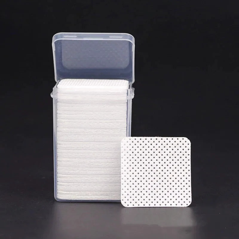 200PCS/Box Eyelash Glue Cleaning Cotton Pads Multi-Shape Lint-Free Gel Nail Polish Remover Cotton Wipes Removal Manicure Tools