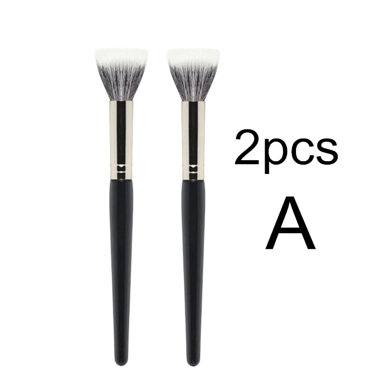 Nova Glam Essentials Dual-Fiber Stippling Brush – Goat & Synthetic Hair for Multi-Use Makeup