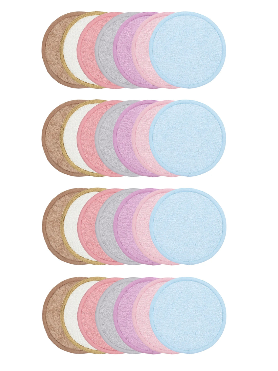 Nova Glam Essentials Bamboo Fiber Makeup Remover Pads – Reusable Eco-Friendly Facial Rounds for Cleanser & Toner