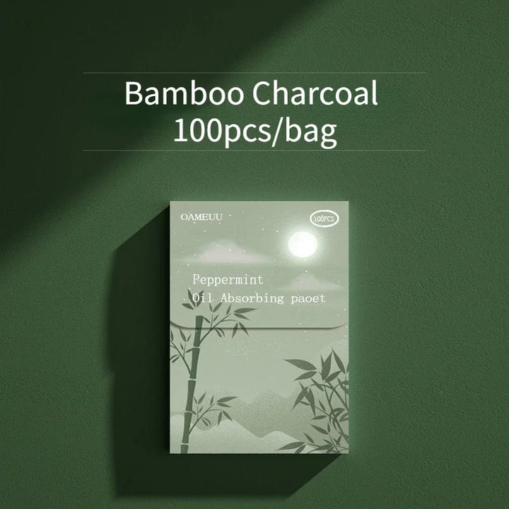 100Pcs Face Oil Blotting Paper Protable Face Wipes Facial Cleanser Oil Control Oil-absorbing Sheets Blotting Tissue Makeup Tools