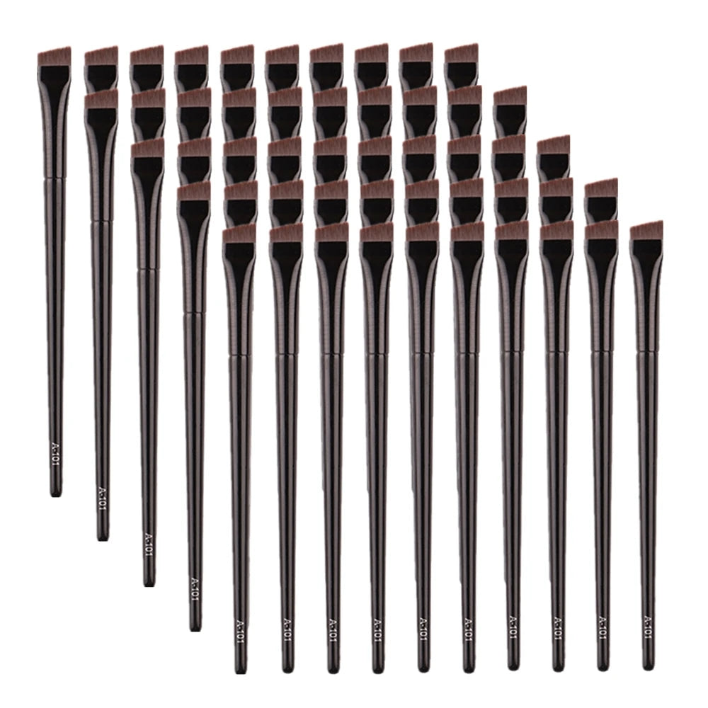 Nova Glam Essentials Angled Brow & Eyeliner Brushes – 5/10/20/50pcs Bulk Set