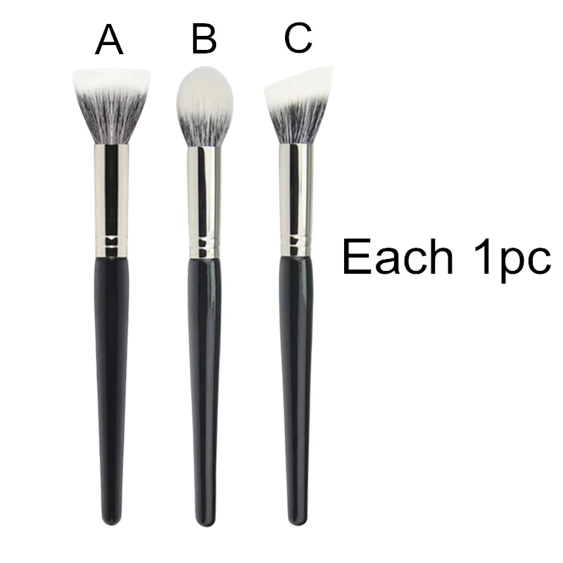 Nova Glam Essentials Dual-Fiber Stippling Brush – Goat & Synthetic Hair for Multi-Use Makeup