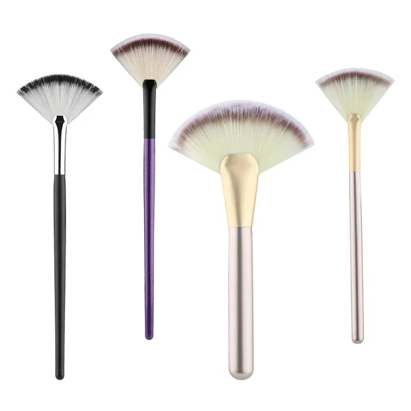 Nova Glam Essentials Fan Blush Brush – Korean-Inspired Wool Bristles for Even Application