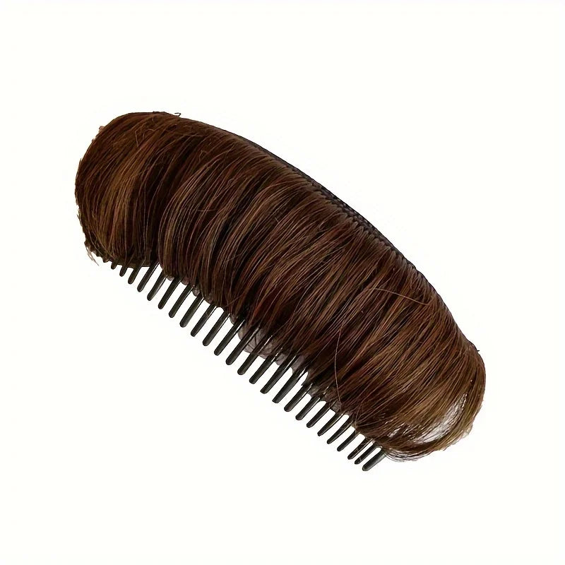 Nova Glam Essentials Invisible Volume Lift Hair Clips - Fluffy Synthetic Hair Bun for Instant Root Lift & Volume (Undetectable Wear)