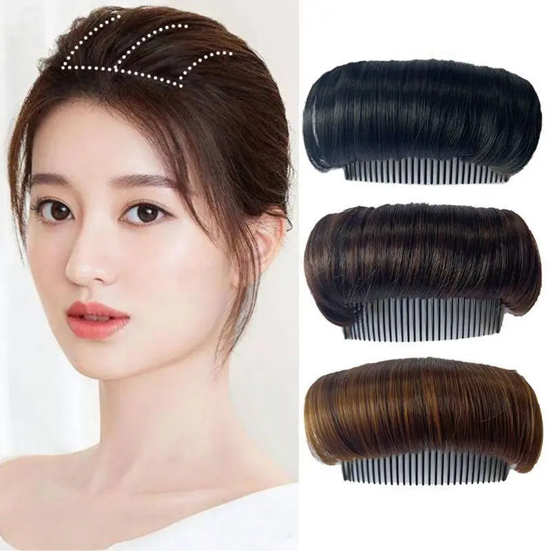 Nova Glam Essentials Invisible Volume Lift Hair Clips - Fluffy Synthetic Hair Bun for Instant Root Lift & Volume (Undetectable Wear)