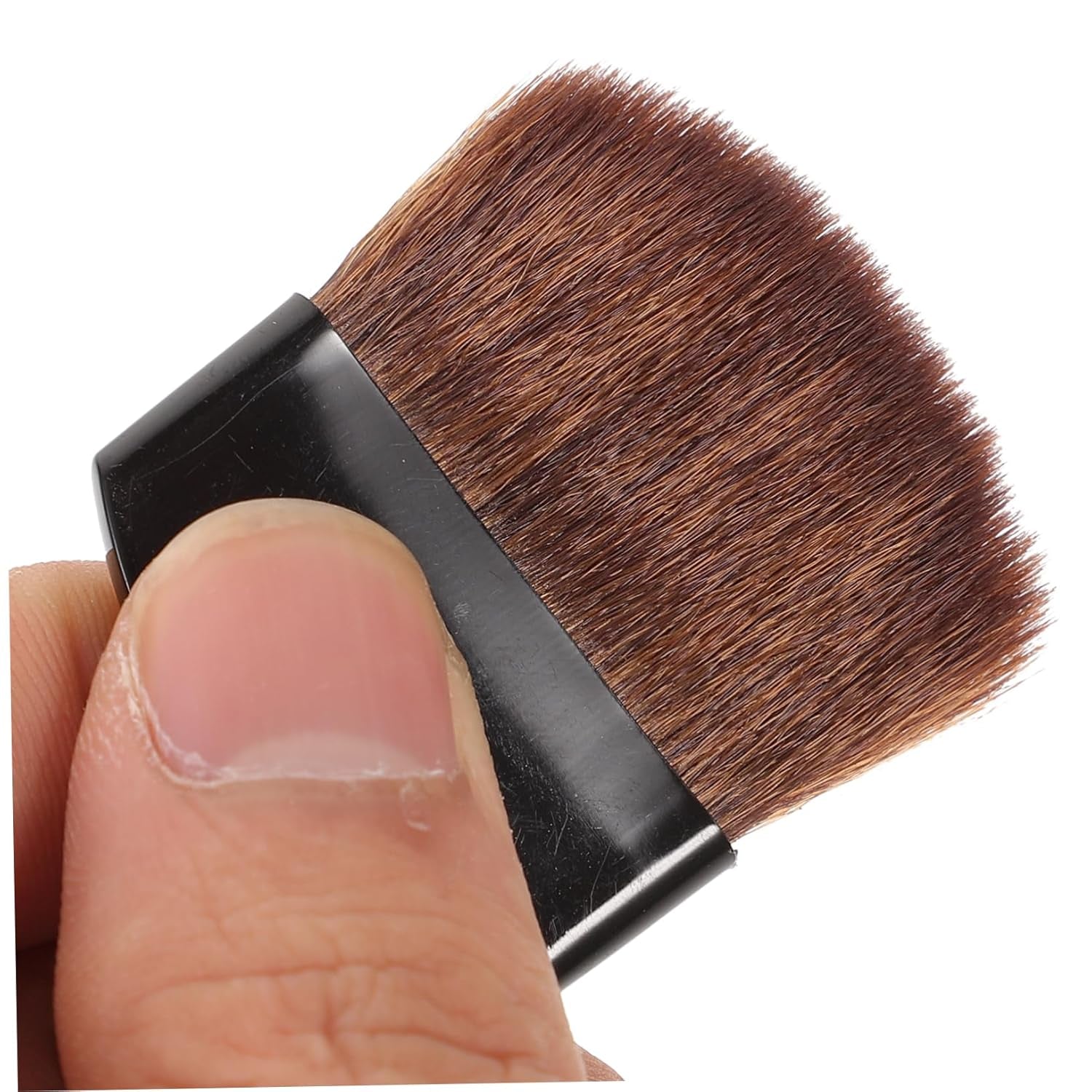 Nova Glam Essentials 4-Piece Mini Blush & Highlighter Set - Half-Moon Precision Brushes for Nose Contour, Blush & Powder (Travel Size)
