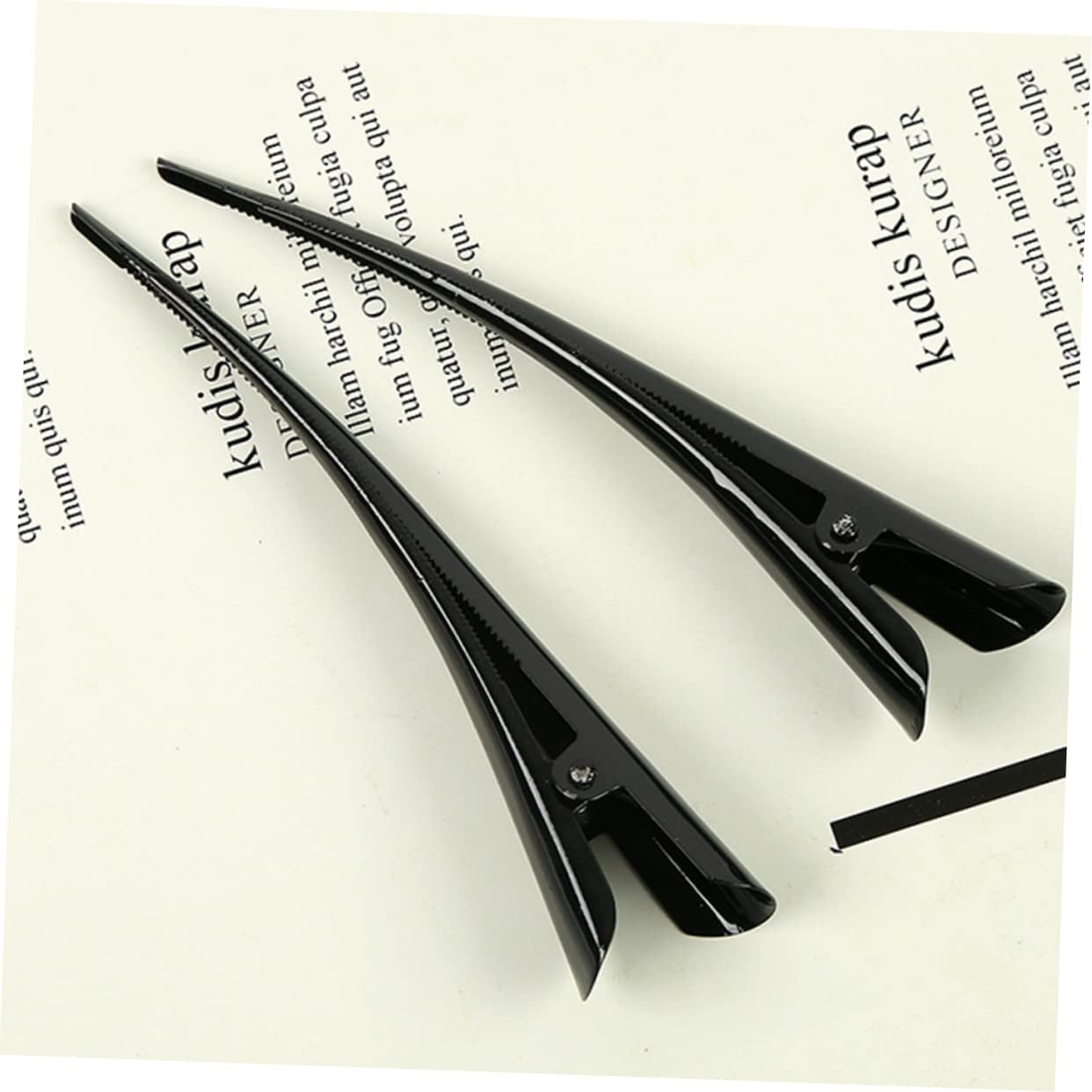 Nova Glam Essentials 8-Piece Professional Duckbill Clips - Seamless Metal Hair Partitioning Clips for Styling & Cutting 