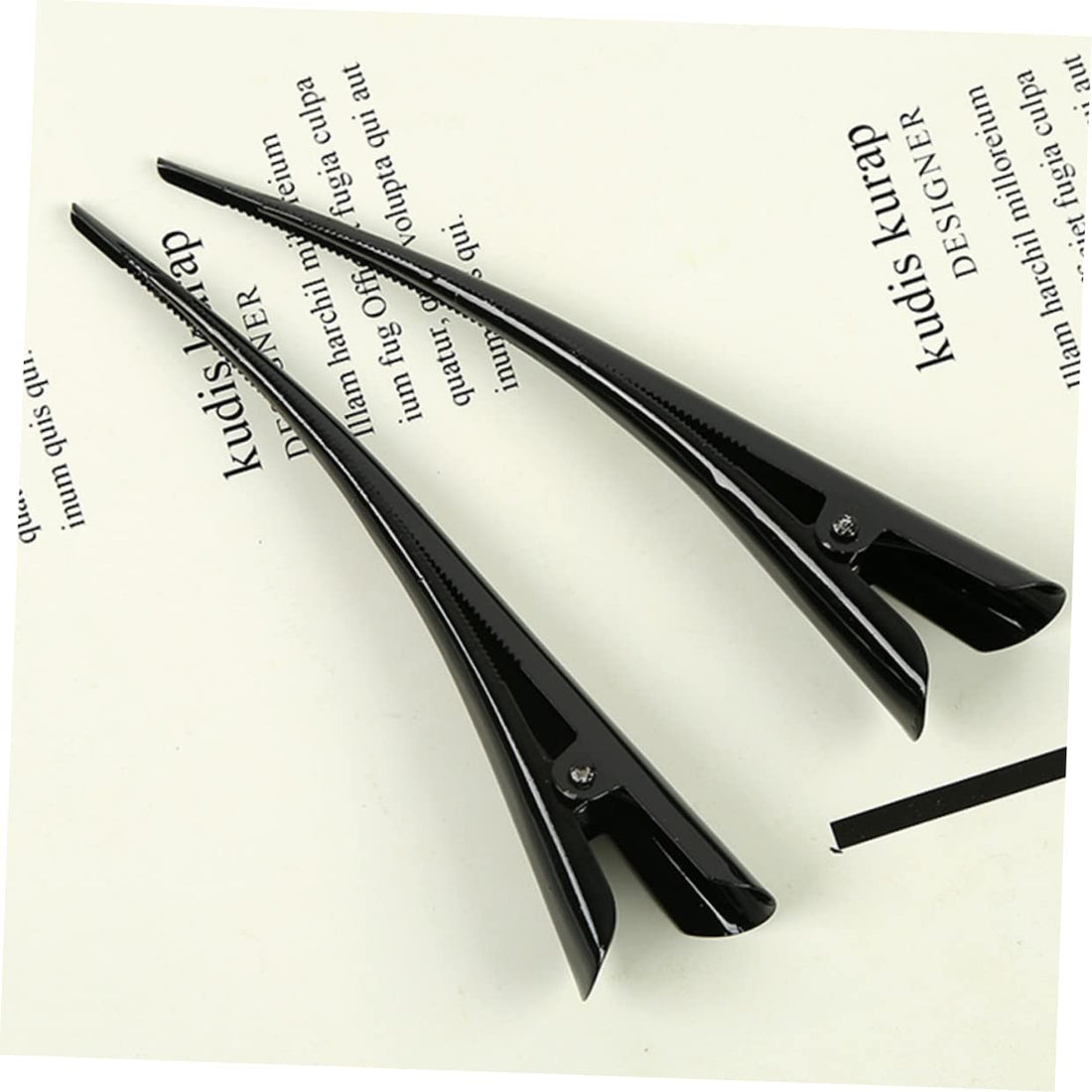 Nova Glam Essentials 8-Piece Professional Duckbill Clips - Seamless Metal Hair Partitioning Clips for Styling & Cutting 