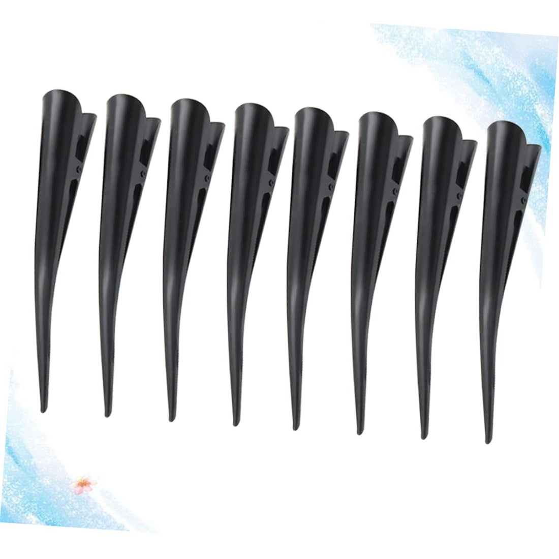 Nova Glam Essentials 8-Piece Professional Duckbill Clips - Seamless Metal Hair Partitioning Clips for Styling & Cutting 