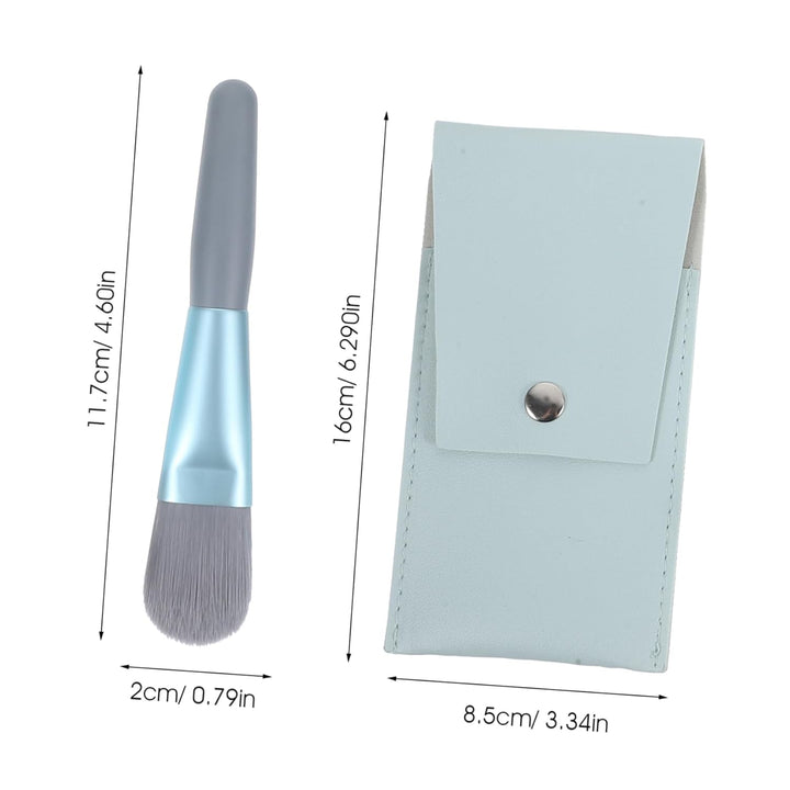 Mini Makeup Brush Set with Soft Bristles for Beginners Travel-Friendly Cosmetic Tools Stylish Blue Case for Effortless Application and Elegant Gifting