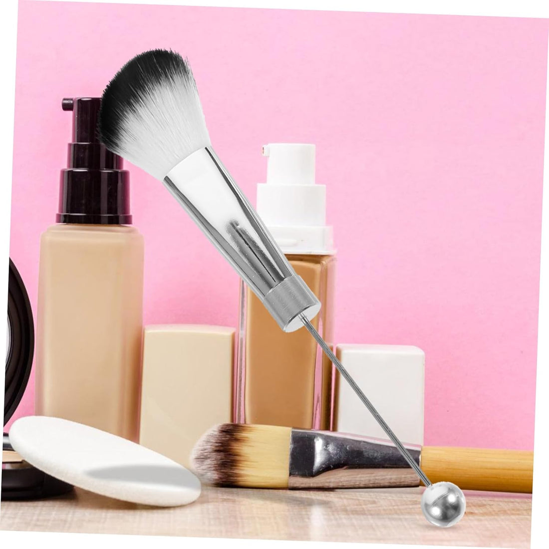 Makeup Brush Set with Soft Bristles for Blush Loose Powder and Eye Makeup Versatile Silver Handle Cosmetic Brushes for Effortless Application and Easy Cleaning