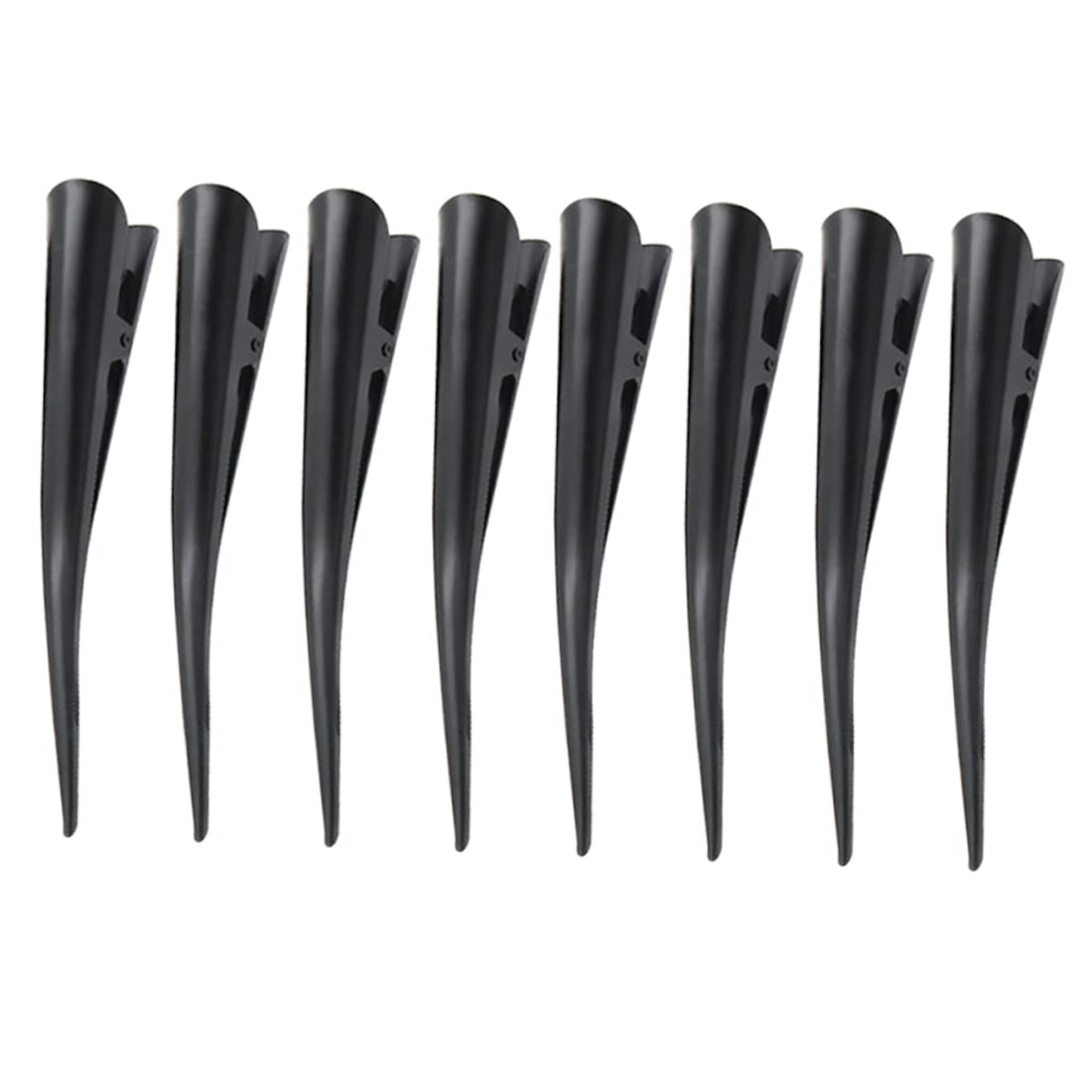Nova Glam Essentials 8-Piece Professional Duckbill Clips - Seamless Metal Hair Partitioning Clips for Styling & Cutting 