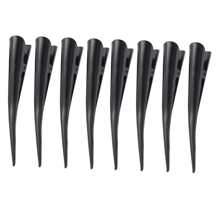 Nova Glam Essentials 8-Piece Professional Duckbill Clips - Seamless Metal Hair Partitioning Clips for Styling & Cutting 