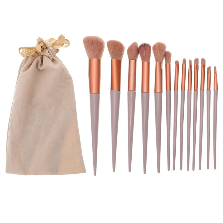 Comprehensive Beauty Makeup Brush Set 13 Pieces Set Storage Bag for Foundation Eye Shadow Blusher Loose Powder Highlighter Great for Makeup Lovers