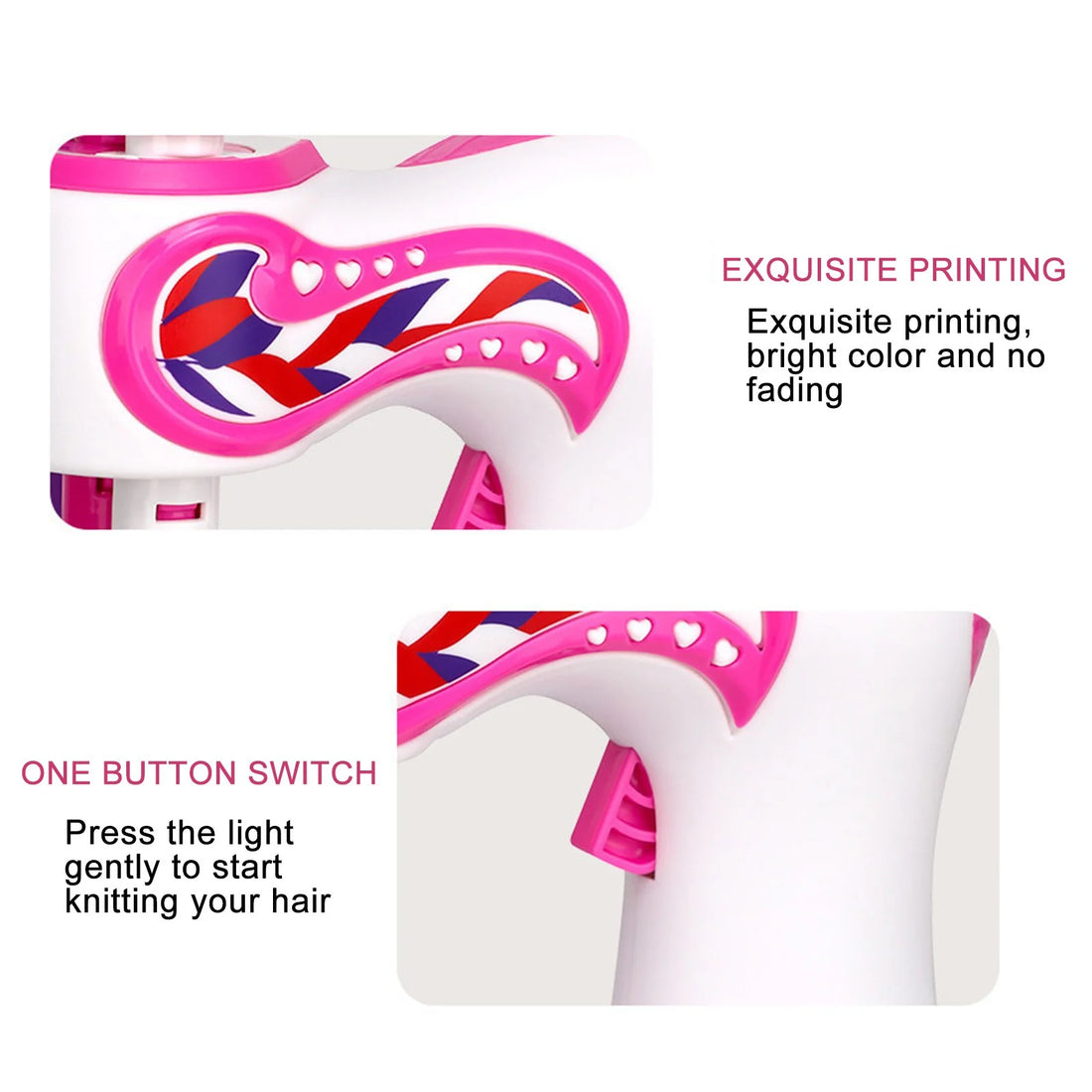 Nova Glam Essentials Automatic Hair Braiding Tool - Electric Hair Twister Machine with Accessories for Quick & Easy Braids (Battery Powered)
